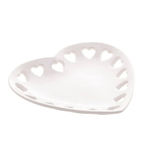 Porta Anel de Ceramica Coracao Branco LYOR