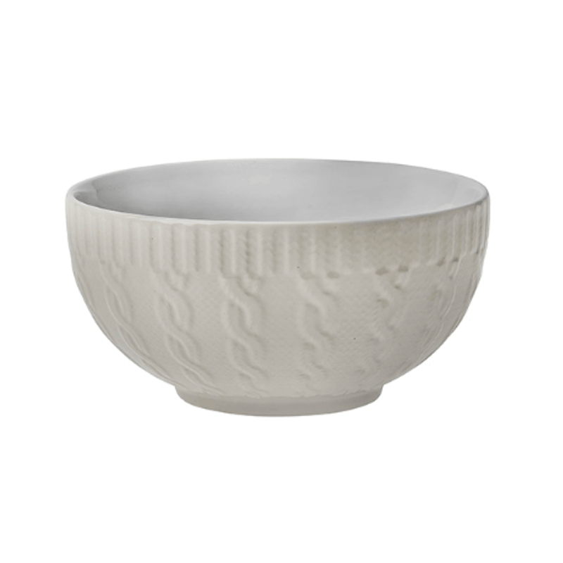 Bowl De Porcelana Textura Winter Branco 540ml - Hauskraft