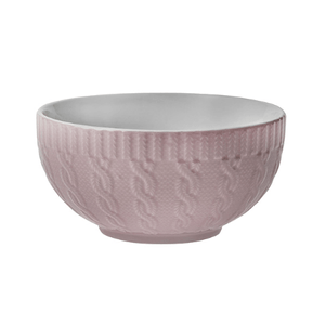 Bowl De Porcelana Textura Winter Rosa 540ml - Hauskraft