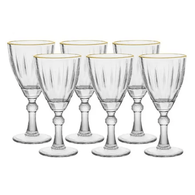 Jogo De Tacas De Cristal 6 Pecas Dominic - Hauskraft