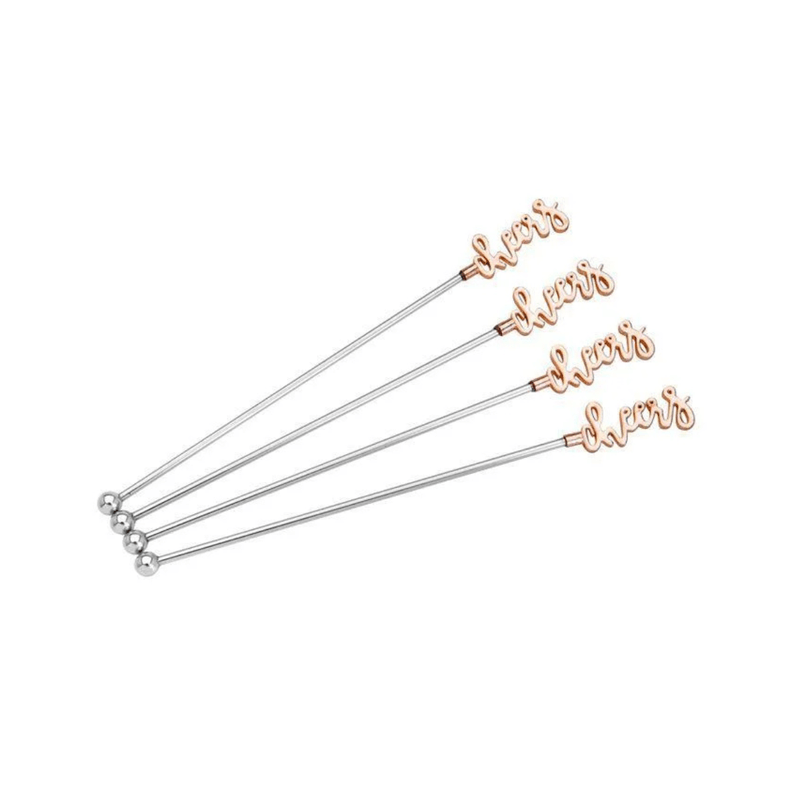 Conjunto 4 Misturadores de Zamac para Drinks Cheers Bar