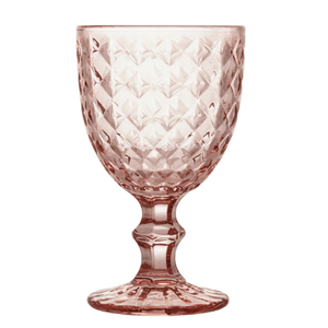 Jogo De Taças De Vidro 6 Peças Roman Rosa 345ml - Rojemac
