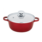 Panela De Aluminio Fundido Com Revestimento Ceramico Vermelha 4-5 Litros - Clink