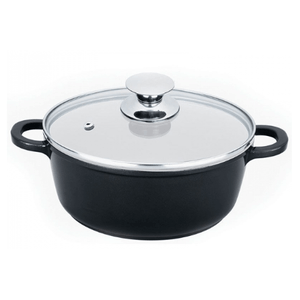 Panela De Alumínio Fundido Com Revestimento Cerâmico Preta 2,5 Litros - Clink