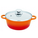 Panela De Aluminio Fundido Com Revestimento Ceramico Laranja 1 Litro Clink