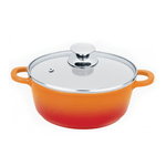 Panela De Aluminio Fundido Com Revestimento Ceramico Laranja 2-5 Litros - Clink