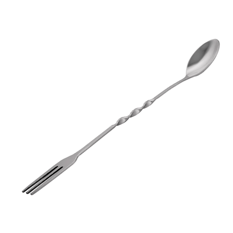 Colher Bailarina De Inox Com Garfo Tridente 23cm - Full Fit