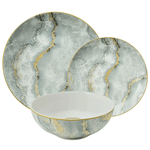 Aparelho De Jantar De Ceramica 18 Pecas Cinza - Full Fit