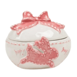 Pote De Ceramica Ovo Da Pascoa Rosa Horizontal - MP3 Utilidades