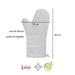 Luva De Silicone-Algodao 35cm Rosa - Weck