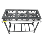 Fogao Industrial 3 Bocas Alta Pressao 30x30 A Gas MR Fogoes
