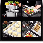 Cuba para Restaurante em Inox 1-1 65mm Perfurada Sem Alca Narcel