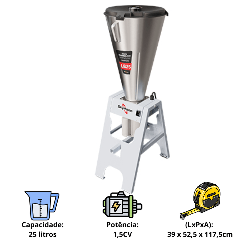 Liquidificador Industrial  25 Litros Basculante LB25 - Skymsen