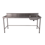 Mesa de Parede com Cuba Lateral 1m x 60cm em Inox 304 - Krasinox