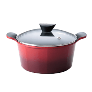 Caçarola De Alumínio Com Revestimento Cerâmico 4,6 Litros Vermelha - NEOFLAM