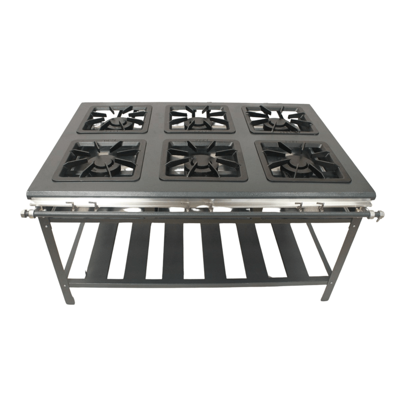 Fogao Industrial 6 Bocas Dupla Baixa Pressao 306 Metal Brey
