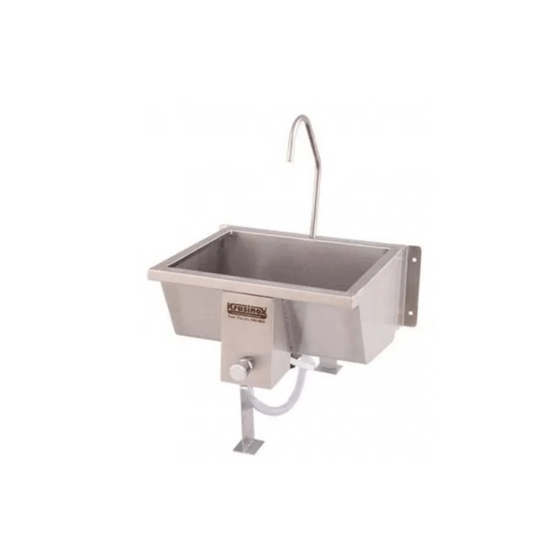 Pia de Assepsia com Acionamento Mecanico Aco Inox 430 - Krasinox--