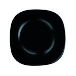 Prato De Vidro Temperado Raso Carine Preto 27cm - Luminarc