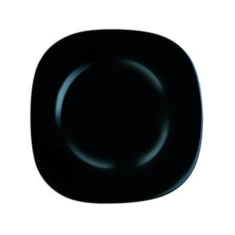 Prato De Vidro Temperado Raso Carine Preto 27cm - Luminarc