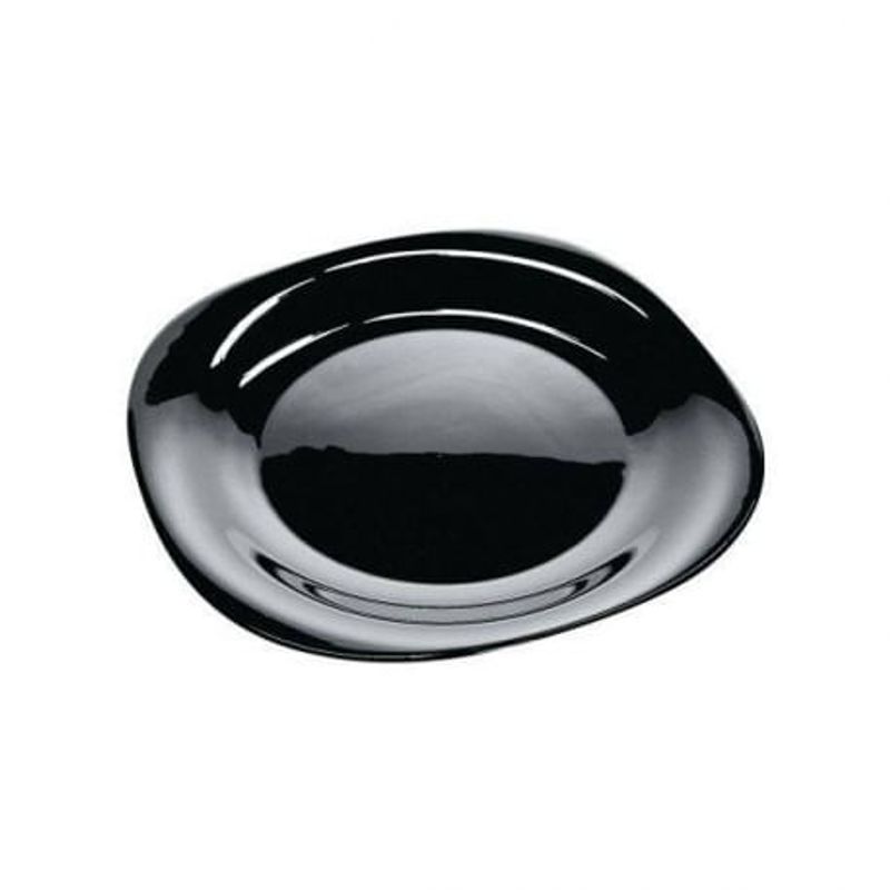 Prato De Vidro Temperado Raso Carine Preto 27cm - Luminarc