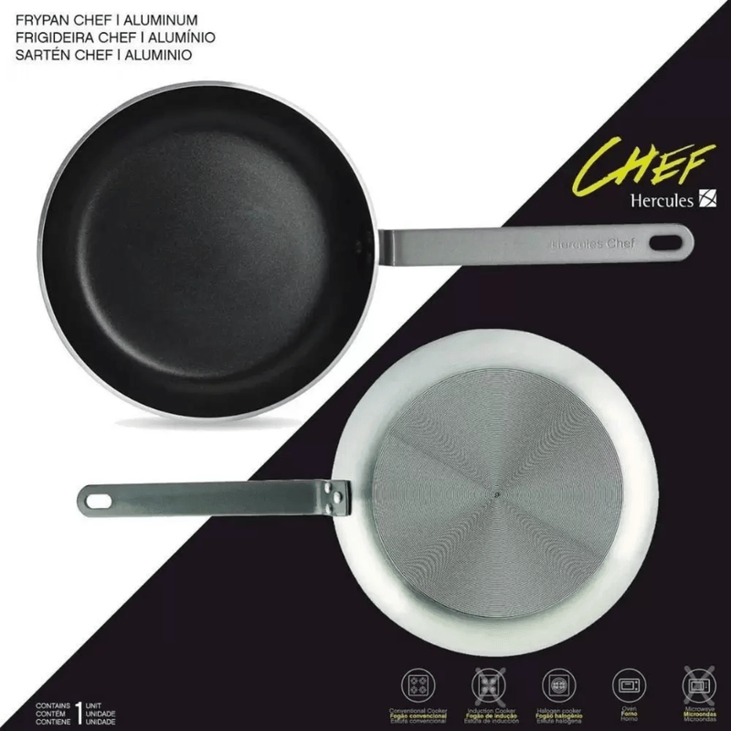 Frigideira De Aluminio Antiaderente Chef 26cm - Hercules