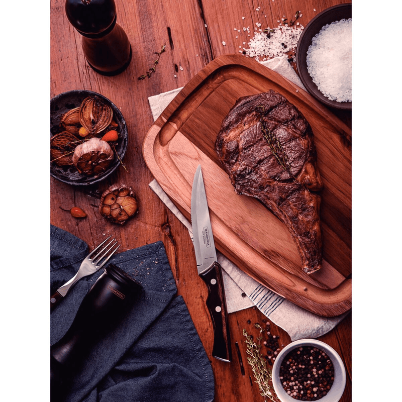 Faca Jumbo Churrasco Tramontina Inox Polywood Castanho 21116095