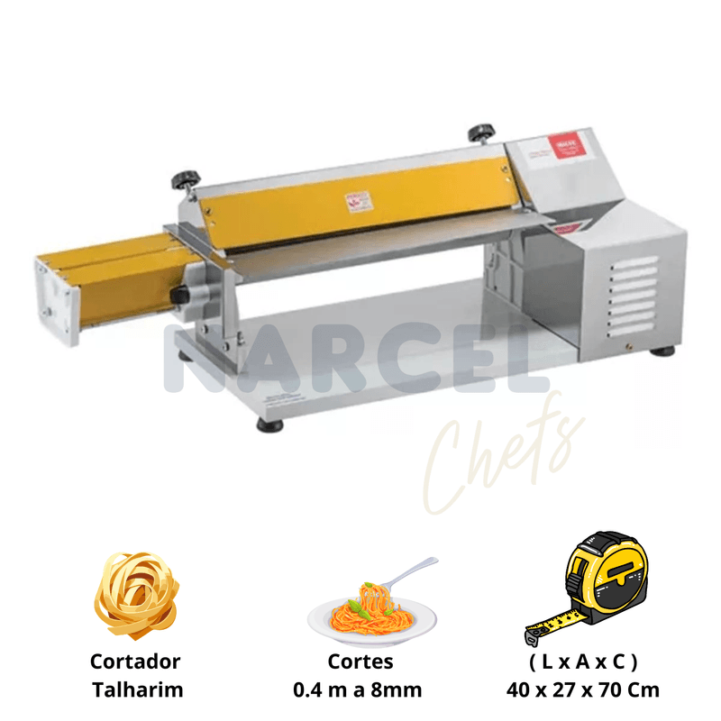 Cilindro Eletrico Inox 40cm c- Cortador Talharim - Malta