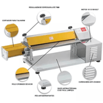 Cilindro Eletrico Inox 40cm c- Cortador Talharim - Malta
