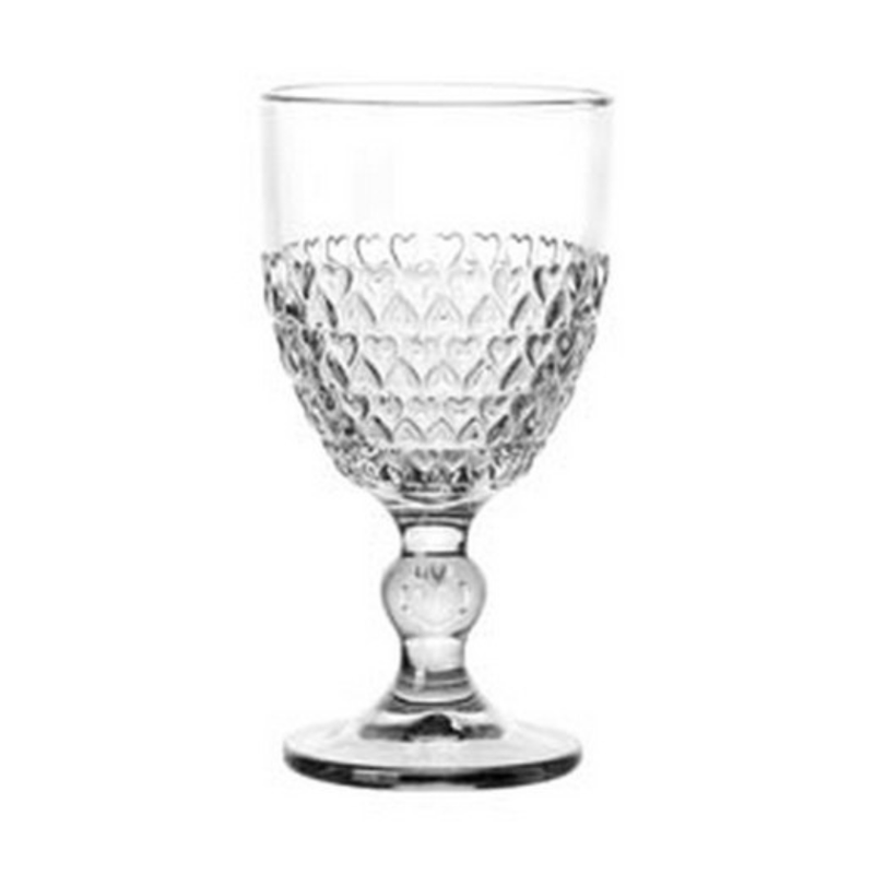 Taca para agua cristal coracao 330ml LYOR