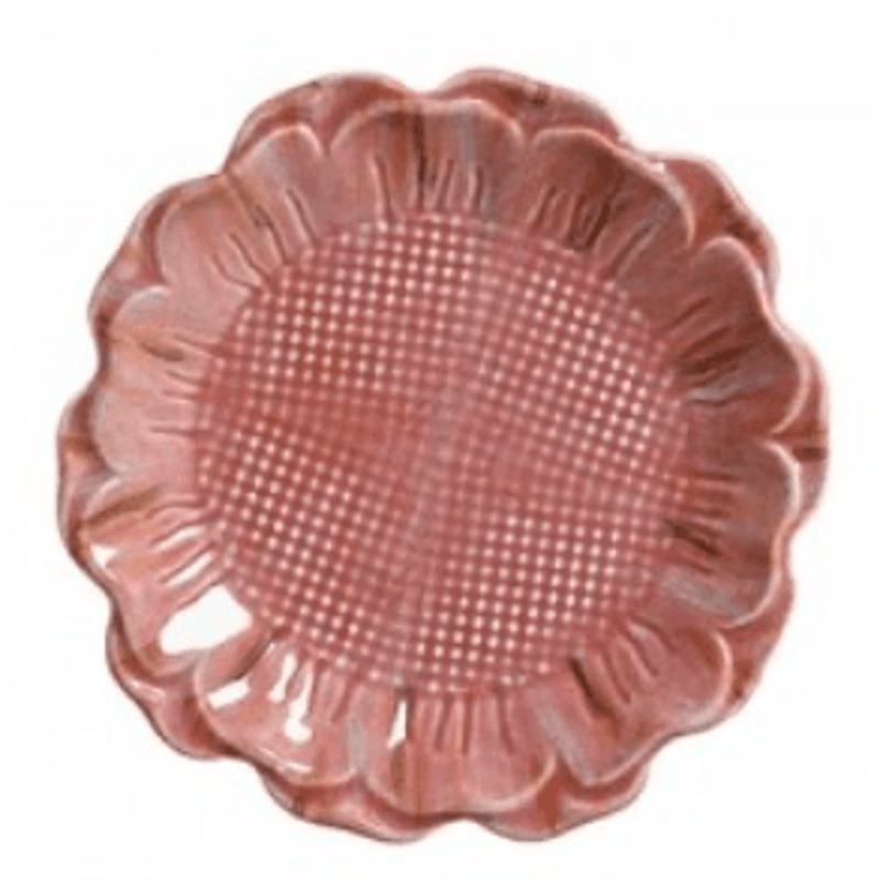 Prato De Ceramica Sobremesa Playful Flowers Rose- Scalla