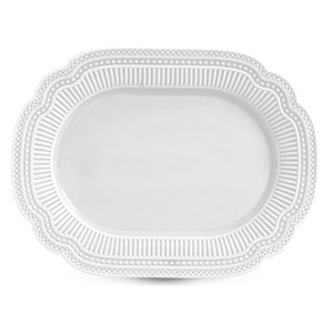 Travessa De Cerâmica 40cm Branca - Scalla