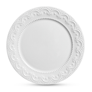 Prato De Cerâmica Raso Princess Branco - Scalla