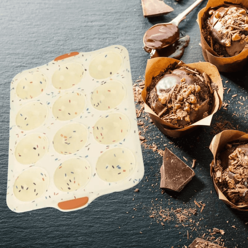 Forma Muffin Pao De Queijo Em Silicone Hercules 35x25cm