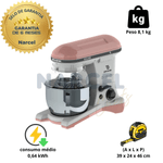 Bateidera 5 Litros Planetaria Braesi BP-500 Rosa 1500w