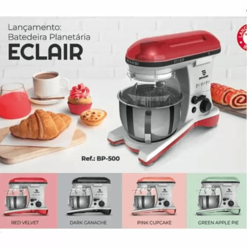 Batedeira Profissional Planetaria 5kg Eclair Bivolt BP 500 Braesi