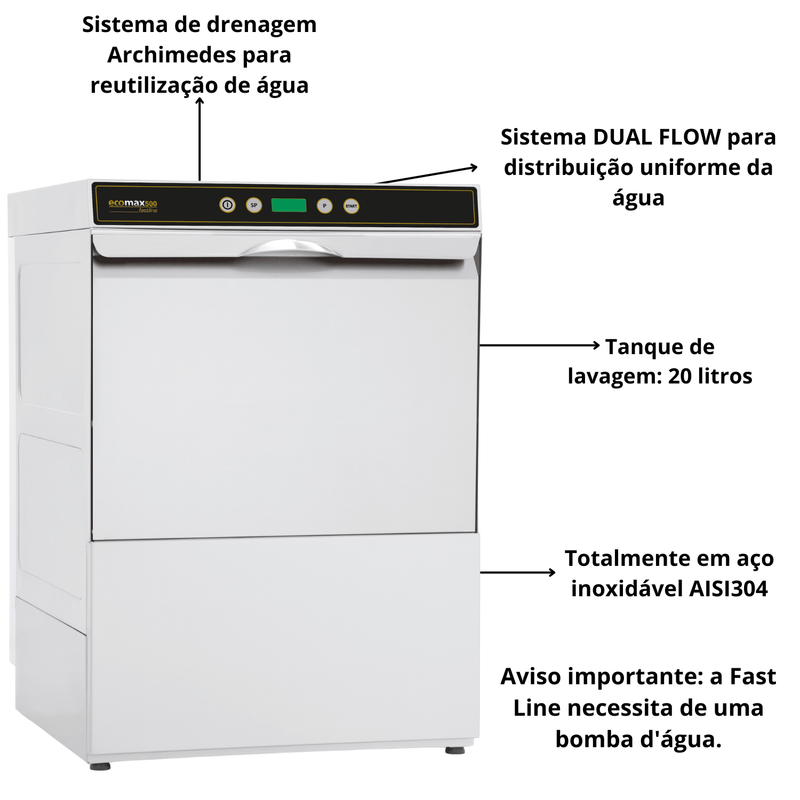 Lavadora De Loucas  Ecomax 500 FASTLINE - Hobart