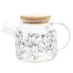 Chaleira Vidro 600ml c- Tampa Bambu - Wolff