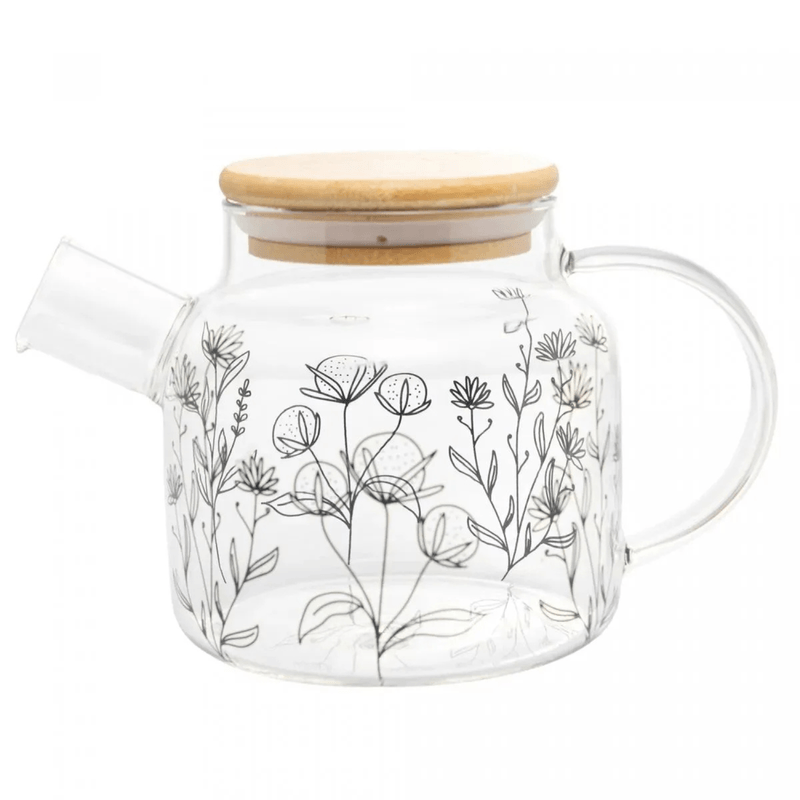 Chaleira Vidro 600ml c- Tampa Bambu - Wolff