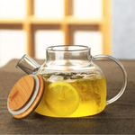Chaleira Vidro 600ml c- Tampa Bambu - Wolff