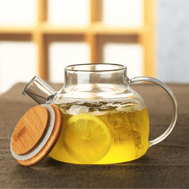 Chaleira Vidro 600ml c- Tampa Bambu - Wolff