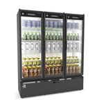 Expositor De Bebida 3 Portas Branco e Preto ASVR3P - Refrimate