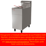 Fritadeira a Gas Inox Zona Fria 20L Skymsen FG20 Skymsen
