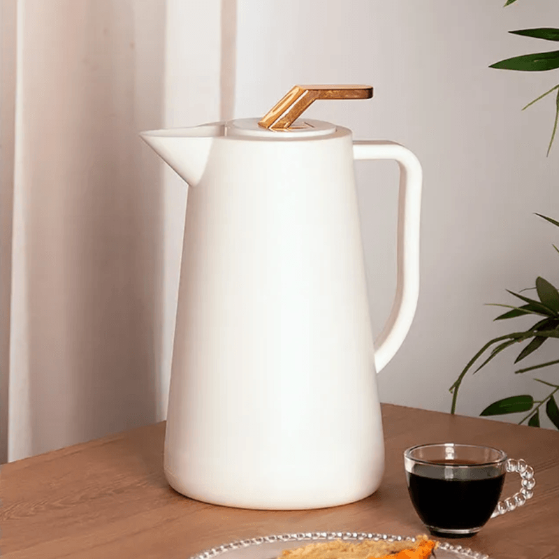 Garrafa Termica 1 Litro Atenas Branca Gourmet Wolff