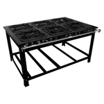 Fogao Industrial Baixa Pressao 6 Bocas 3QS 3QD Gold 40x40 Cefaz