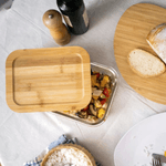 Pote Hermetico Oikos 800ml Vidro com Tampa de Bambu