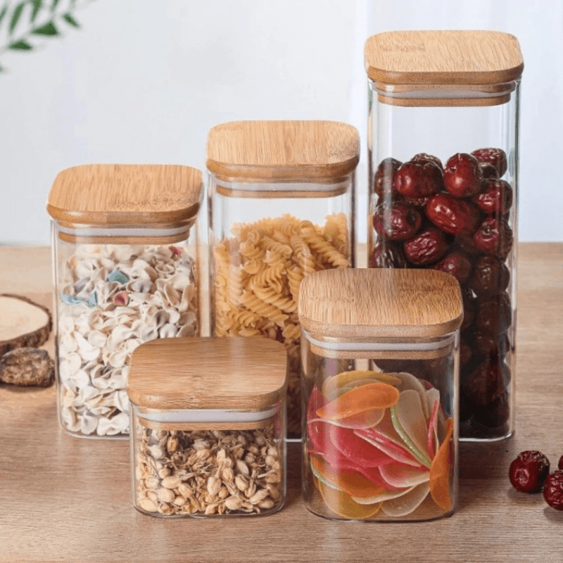 Pote de Vidro Hermetico Empilhavel 1-4 Litros Oikos