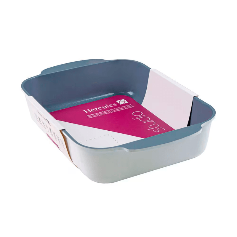 Assadeira Branca Antiaderente Retangular 25x20cm - Hercules