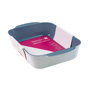 Assadeira Trevessa Retangular Branca Antiaderente Ceramico 30X22cm 3,9L - Hercules