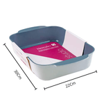 Assadeira Trevessa Retangular Branca Antiaderente Ceramico 30X22cm 3-9L - Hercules