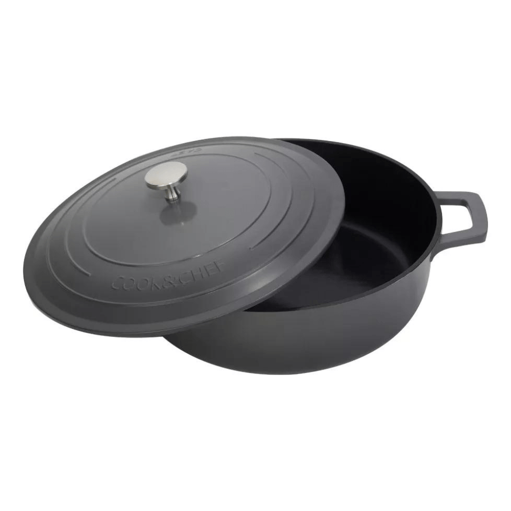 cocomaulo Caçarola Baixa Cook Chef 28Cm Cinza - Mimo Style - Narcel Home